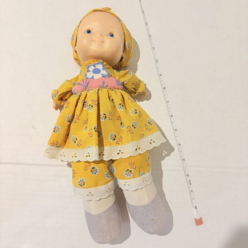Vtg  1974 Play Pal Plastics Toddler Doll Rooted Hair Plush Rare Find Inc Access.